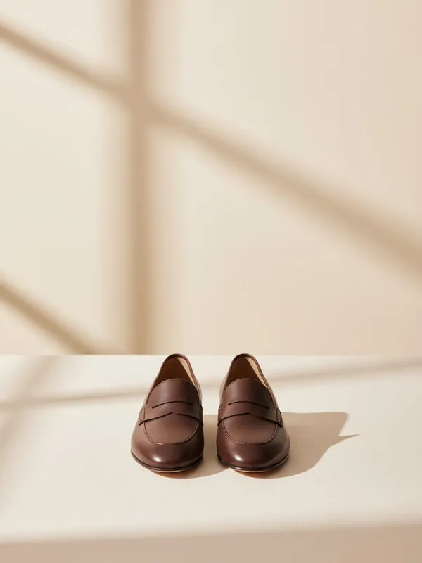 Лоферы кожаные Massimo Dutti