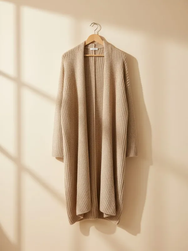 Кардиган длинный без застёжки Mango
